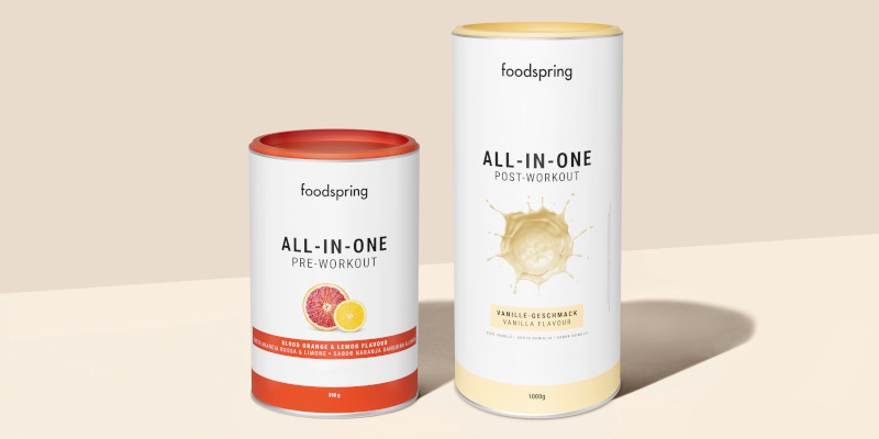 foodspring launcht All-in-One Pre- und Post-Workout-Reihe