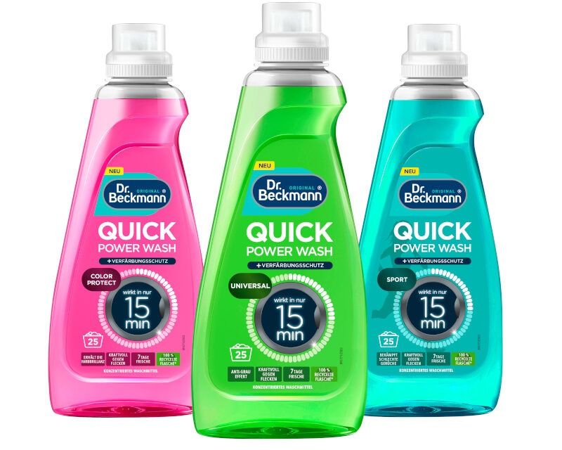 Quick Power Wash – das schnellste Waschmittel von Dr. Beckmann